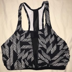 Coastal Blue Women's Mesh High Neck Bikini Top, L